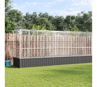 vidaXL Aviary with Extension Silver 626.5x107x212 cm Steel