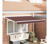 vidaXL Awning Frame Brown 250 x 200 cm Polyester with PU coating