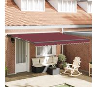 vidaXL Awning Frame Burgundy 400 x 300 cm Polyester with PU coating