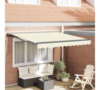 vidaXL Awning Frame Cream 350 x 250 cm Polyester with PU coating