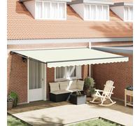 vidaXL Awning Frame Cream 450 x 300 cm Polyester with PU coating