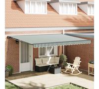 vidaXL Awning Frame Green and White 450 x 300 cm