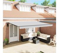 vidaXL Awning Frame Manual Anthracite 500 x 300 cm Aluminium