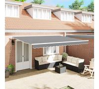 Awning Frame Manual White 450 x 300 cm Aluminium