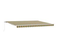 Awning Manual Green and Yellow 450 x 350 x 165 cm Polyester