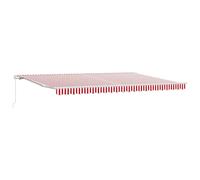 vidaXL Awning Red and White 500 x 300 x 165 cm Polyester and Metal, Garden and T