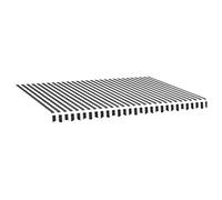 vidaXL Replacement Awning Top - Anthracite/White 4x3m, UV-Resistant Canopy, Polyester Patio Shade, Fits Garden/Terrace Frames