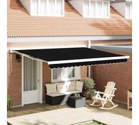 vidaXL Awning Replacement Fabric Black 400 x 300 cm Canvas
