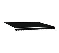 vidaXL Awning Replacement Fabric Black 450 x 300 cm Canvas, Balcony Awning, Water-Resistant Material, UV Protection Fabric, Retractable Shade, Outdoor Canopy, Canvas Replacement