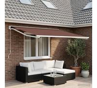 VidaXL Awning Replacement Fabric Brown 400 X 300 Cm Polyester