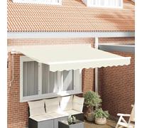 vidaXL Awning Replacement Fabric Cream 235 x 195 cm Polyester