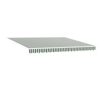 vidaXL Awning Replacement Fabric for 4 x 3 m Frame Green and White