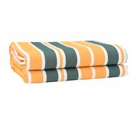 Awning replacement fabric polyester green & yellow 10 x 1.6 m UV-resistant plus