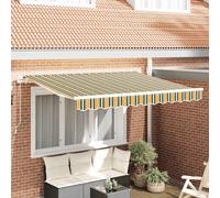vidaXL Awning Replacement Fabric Green and yellow 2.5 x 2 m Polyester