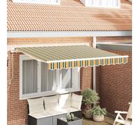 vidaXL Awning Replacement Fabric Green and yellow 300 x 250 cm Canvas