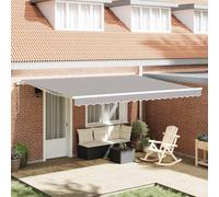 vidaXL Awning Replacement Fabric Light Grey 4.5 x 3 m Polyester