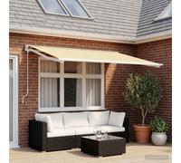 VidaXL Awning Replacement Fabric Yellow And White 400 X 300 Cm