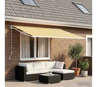 VidaXL Awning Replacement Fabric Yellow And White 450 X 350 Cm