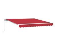 vidaXL Awning Retractable Manual Red 300 x 250 x 165 cm Polyester, Garden and Te
