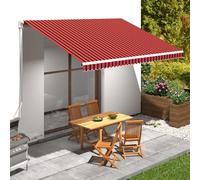 vidaXL Awning Top Sunshade Canvas Orange & Brown 450x300 cm 100% Polyester PU Coated