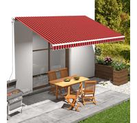 vidaXL Awning Top Sunshade Canvas Orange and Brown 500x300 cm UK