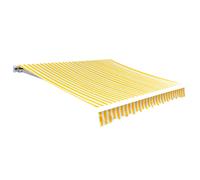 vidaXL Awning Top Sunshade Canvas Sunflower Yellow and White 4 x 3 m Awning