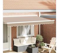 vidaXL Awning Valance Replacement Beige 4 m Polyester