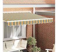 vidaXL Awning Valance Replacement Green and yellow 3.5 m Polyester