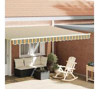 vidaXL Awning Valance Replacement Green and yellow 4.5 m Polyester