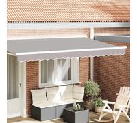 vidaXL Awning Valance Replacement Light Grey 4 m Polyester
