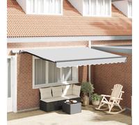 vidaXL Awning with Manual Anthracite 3 x 2.5 m Metal
