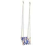 vidaXL Baby Swing with Belt Cotton Wood Toddler Swing Fun Play Canvas Indoor Ou