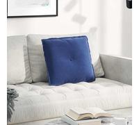 vidaXL Back Pillow Police Blue 50 x 45 cm Corduroy Fabric
