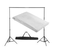 vidaXL Backdrop Support System 300x300cm White Photography Studio Background