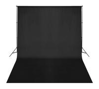 vidaXL Photography Backdrop Support System 500x300cm Black - Adjustable Aluminium Stand, Carrying Bag Included, Ideal for Portrait/Commercial Photography