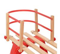 (red) vidaXL Solid Wood Ply Backrest for Sledge Wooden Sleigh Backrest Blue/Red