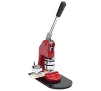 vidaXL - Badge Maker Machine 44mm - Create Pins, Key Holders, Mirror Key Holders & Rope Ties - Includes Dies & Circle Cutter - Red