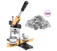 Vidaxl Badge Maker Machine With Circle Cutter 44 Mm, Red