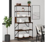 vidaXL Baker's Rack 6-Tier Brown Oak 90x40x180 cm Engineered Wood