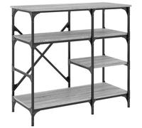 vidaXL Baker's Rack Storage Kitchen Rack Grey Sonoma Engineered Wood and Metal