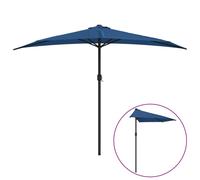 vidaXL Balcony Parasol with Aluminium Pole Blue 300x155x223 cm Half, Blue