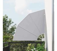 vidaXL Balcony Privacy Screen Grey 115 x 115 cm Fabric, Adjustable Privacy Screen, Foldable Outdoor Shade, Modern Garden Divider, UV Protection for Patio or Balcony Needs