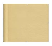 vidaXL Balcony Privacy Screen - Sand-Colored, Water/UV Resistant 100% Polyester Oxford with PU Coating for Outdoors, 90x600 cm