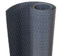 vidaXL Balcony Screen - Anthracite Poly Rattan 400x90 cm, UV/Water Resistant, Easy-Install Privacy/Wind Barrier for Patio/Garden
