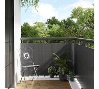 vidaXL Balcony Screen Anthracite 500x80 cm Poly Rattan