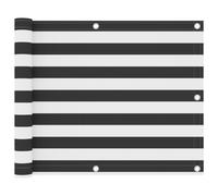 vidaXL Balcony Screen Anthracite and White 75x300 cm Oxford Fabric Sunshade