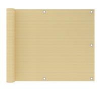 vidaXL Balcony Screen Beige 75x300 cm HDPE Outdoor Patio Garden Sun Shelter
