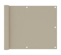 vidaXL Balcony Screen Beige 75x300 cm Oxford Fabric Garden Sunshade Windbreak