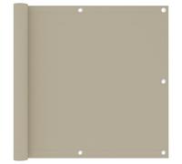 vidaXL Balcony Screen Beige 90x500 cm Oxford Fabric Garden Sunshade Windbreak