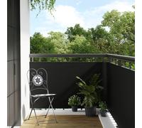 vidaXL Balcony Screen Black 1000x90 cm Poly Rattan